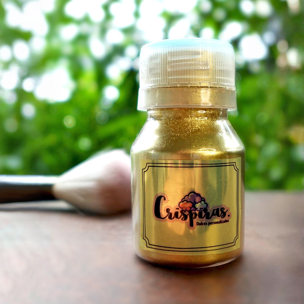 Frasco Foil dorado en polvo